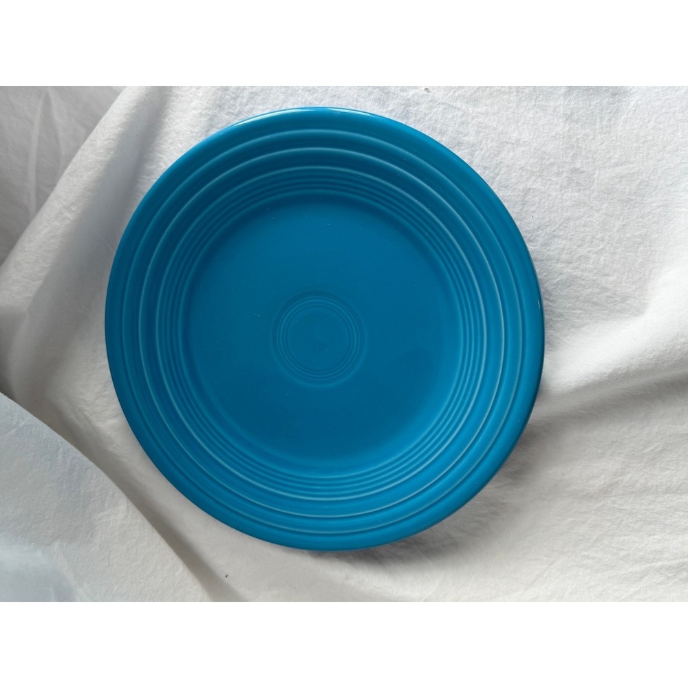 Fiesta Homer Laughlin Turquoise Blue Dinner Plate 10.5 Inch Ceramic USA Made